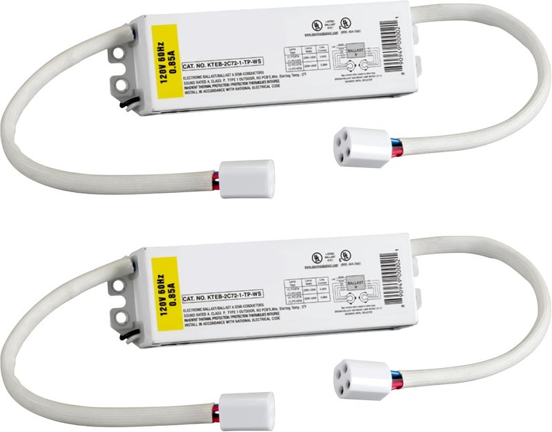 OHLECTRIC Replacement for Keystone KTEB-2C72-1-TP-WS 2 Lamp Circline Electronic Fluorescent Ballast with Normal Light Output | 120V Input with Rapid Start Operation | 0.80 Ballast Factor, UL-Approved |Pack of 2 - Image 1